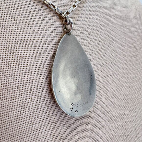 VTG Sterling Silver 925 Kokopelli Oval Link Chain Pendant Necklace 25.5" Length - Picture 6 of 16